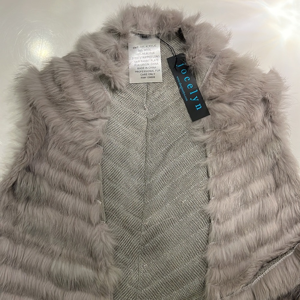 Jocelyn Rabbit Fur Vest - Picture 3 of 6